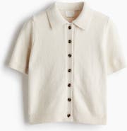 H&M Short-sleeved Collared Cardigan