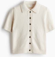 H&M Short-sleeved Collared Cardigan