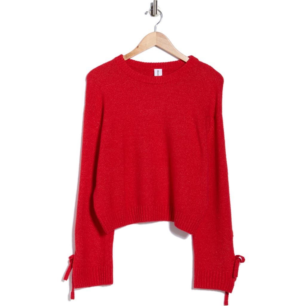 Abound Cozy Bow Sleeve Sweater In Red