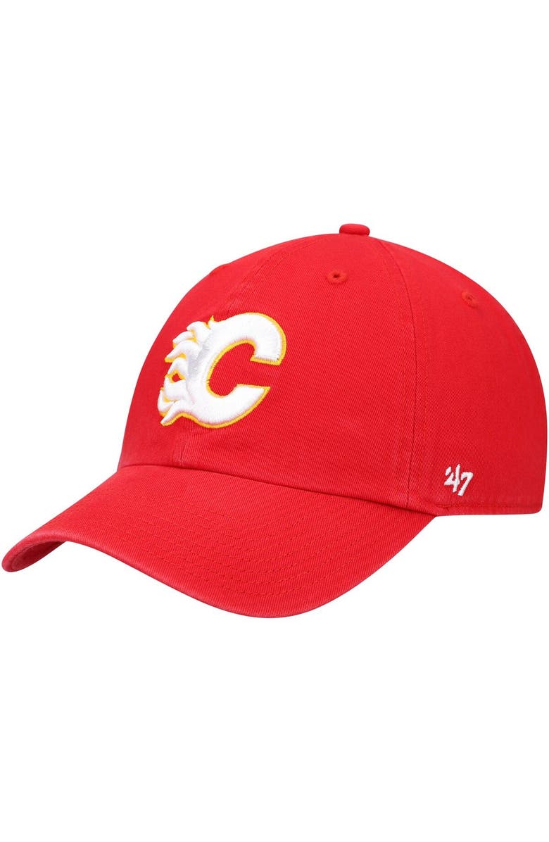 '47 Men's '47 Red Calgary Flames Team Clean Up Adjustable Hat, Main, color, Red