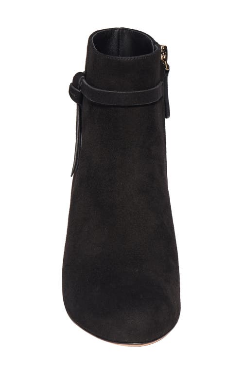 Kate Spade Knott Womens Suede Side Bow Booties In Black