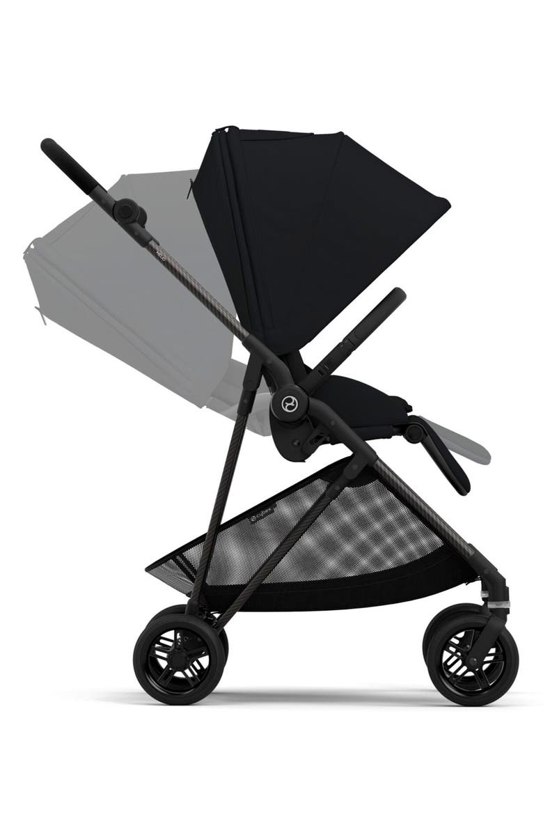 CYBEX Melio Carbon 3 Ultralightweight Stroller, Alternate, color, Moon Black