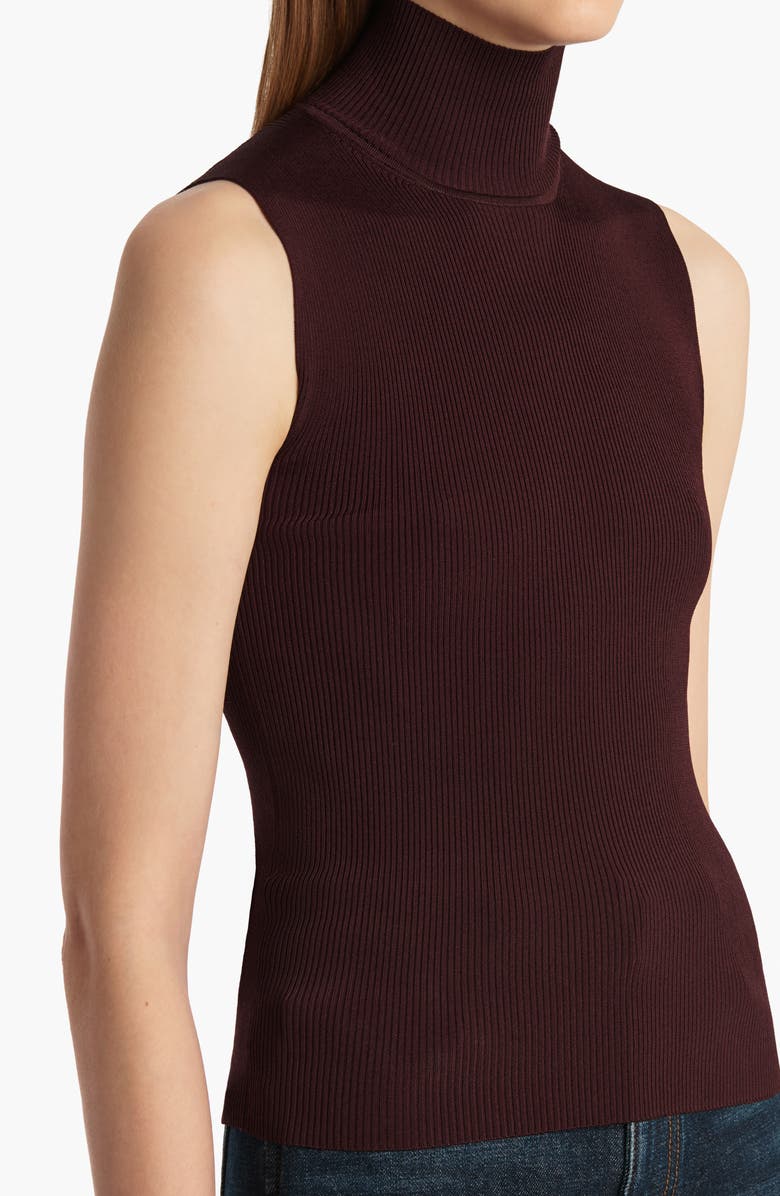 Khaite Benita Rib Top, Alternate, color, Almandine