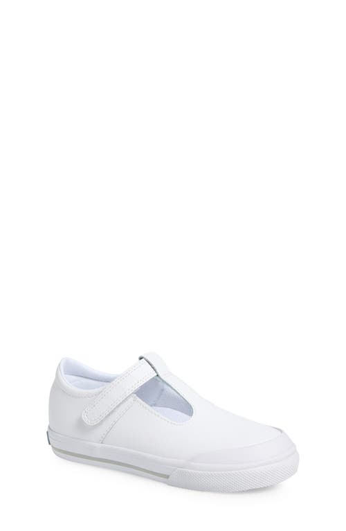 Footmates Drew Mary Jane Sneaker in White Leather/Gray  product