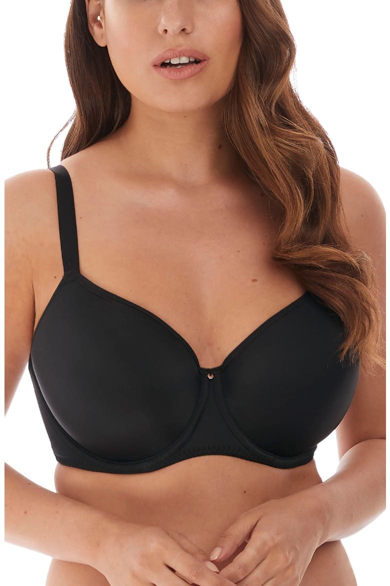 Aura Underwire Molded T-Shirt Bra, Main, color, BLACK