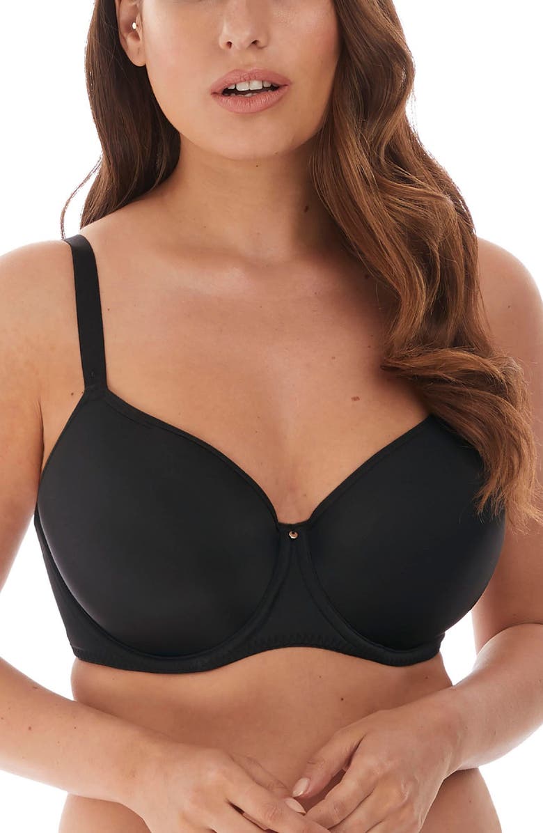 Fantasie Aura Underwire Molded T-Shirt Bra, Main, color, Black
