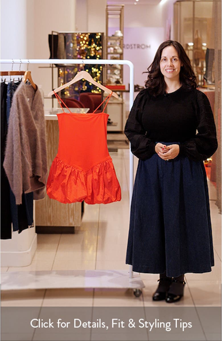 Satin Bubble Hem Minidress, sales video thumbnail