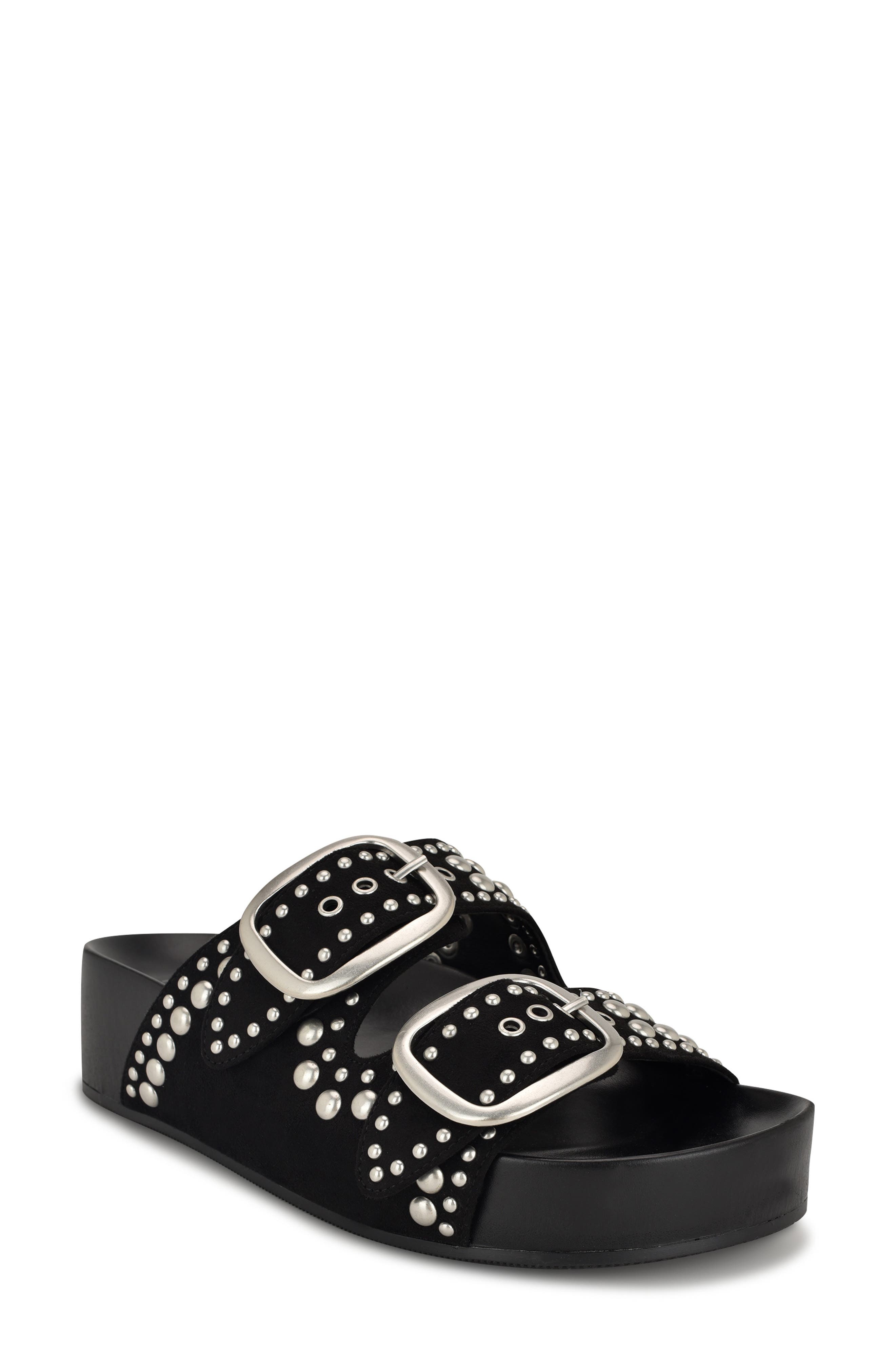 Nine West Flinne Studded Platform Sandal, Main, color, 