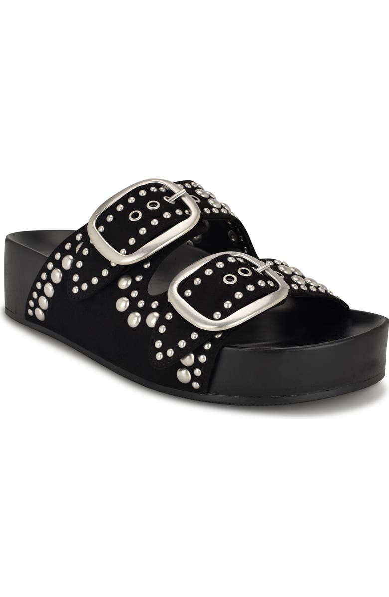 Nine West Flinne Studded Platform Sandal, Main, color,