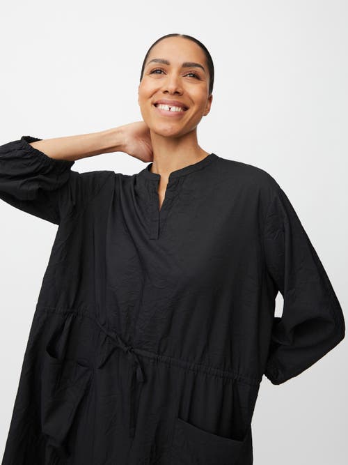 Masai Copenhagen Manymosa 3/4 Sleeve Loose Fit Midi Dress In Black