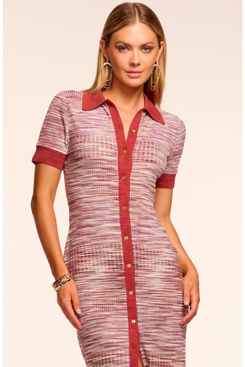 Elijah Rib Midi Dress, Alternate, color, AMBER SPACEDYE