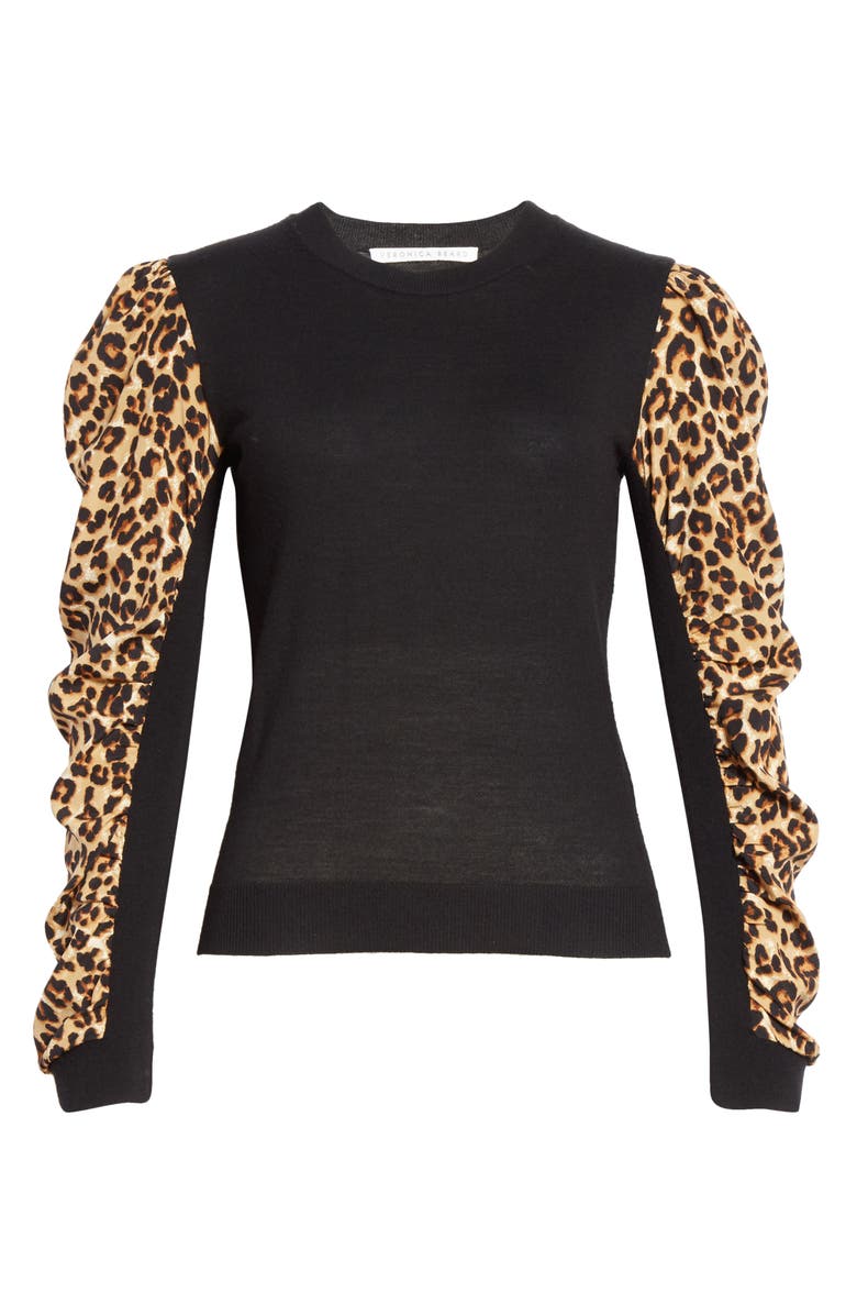 Veronica Beard Adler Mixed Media Sweater, Alternate, color, 