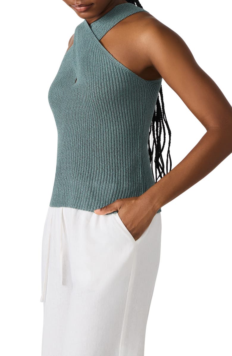 Steve Madden Ellery Crossover Neck Sleeveless Sweater, Alternate, color, 