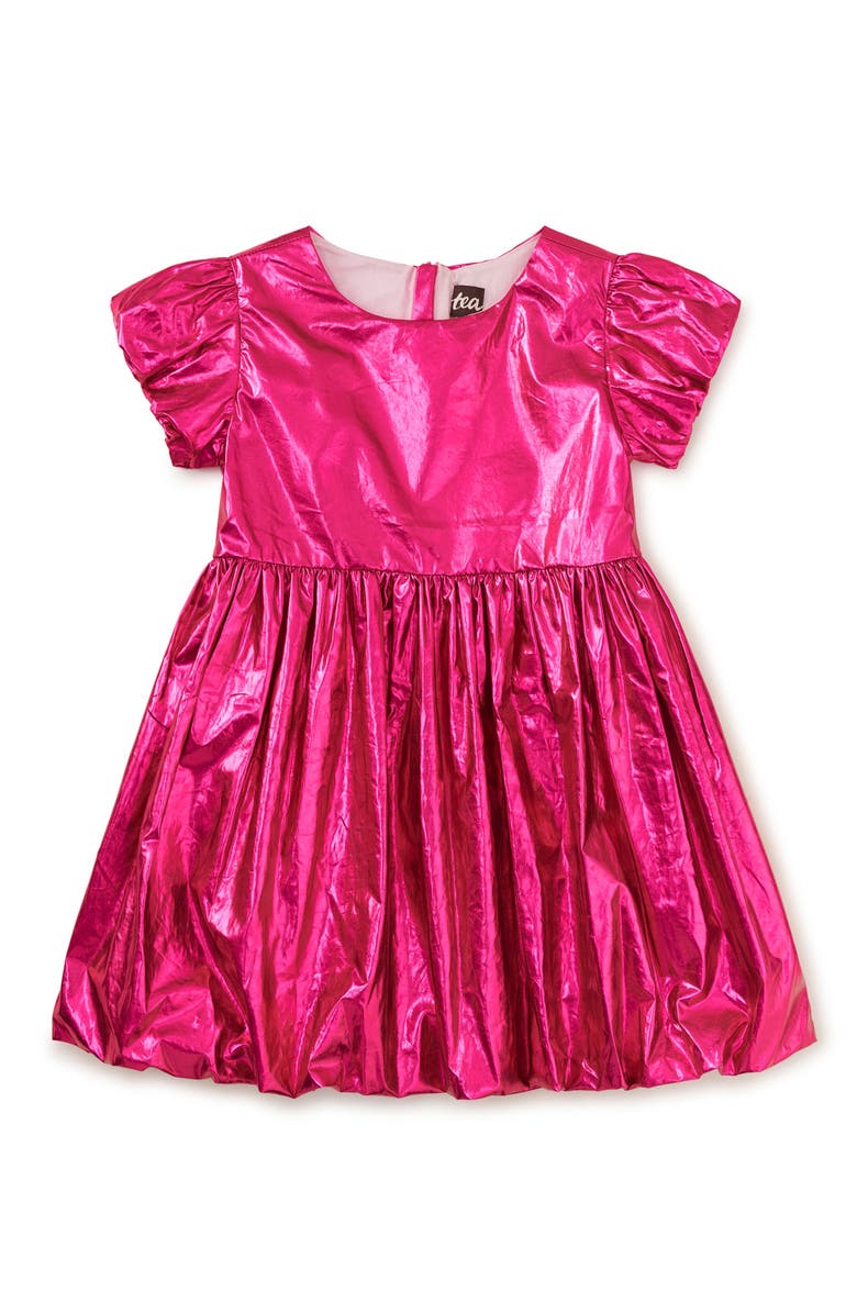 Tea Collection Metallic Balloon Skirted Dress, Main, color, 