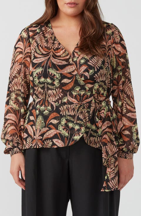 Thalia Blooms Wrap Top (Plus)