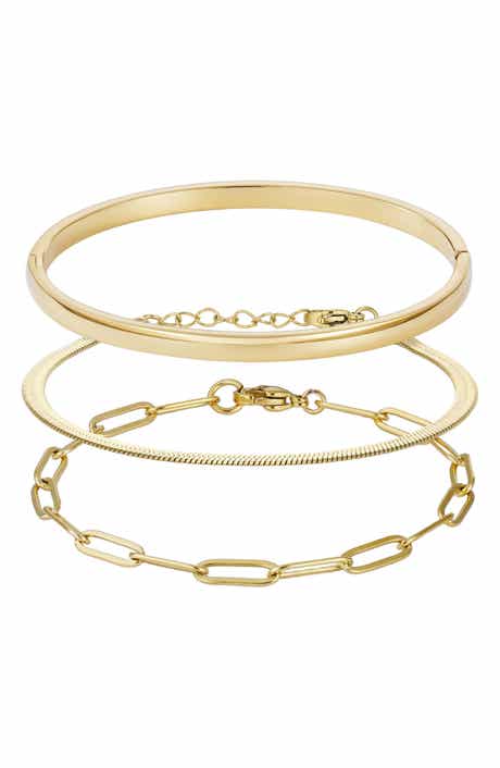 Adornia Set of 3 Chain & Bangle Bracelets