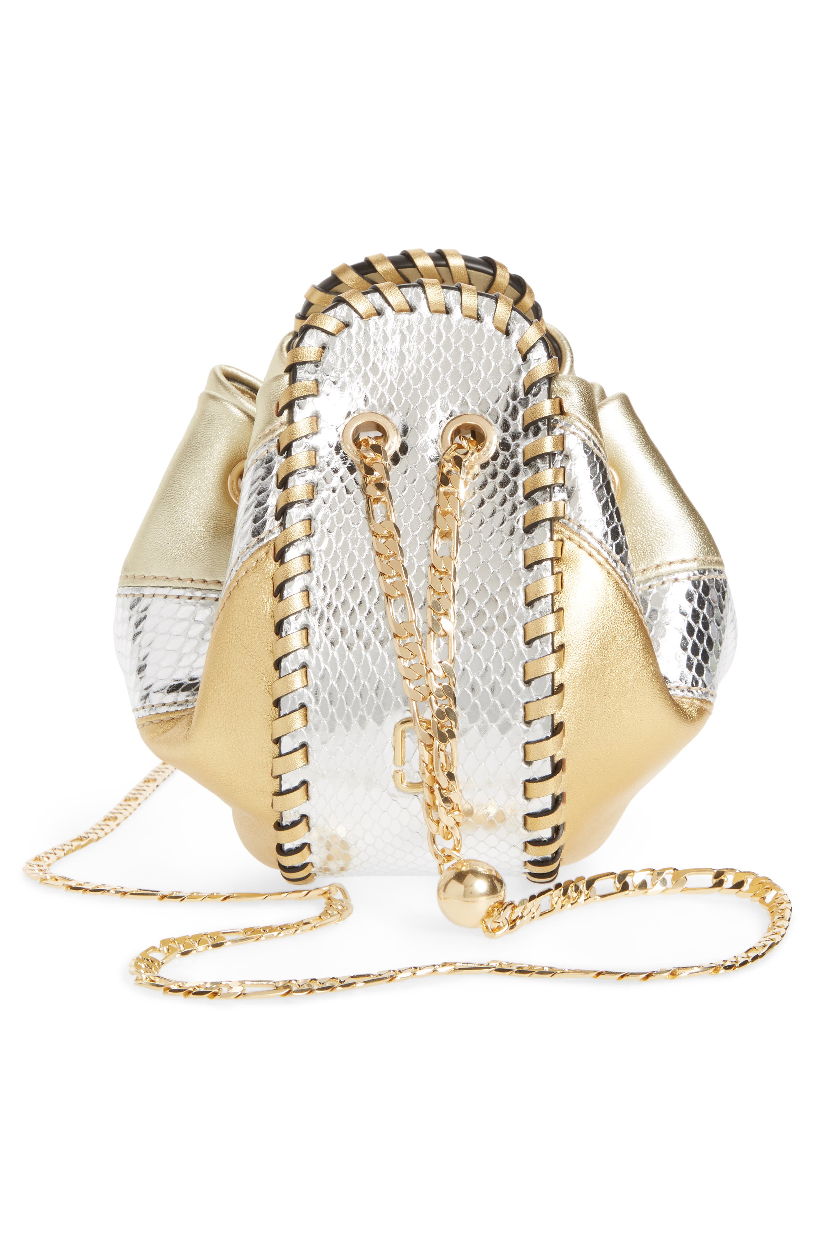 Marc Jacobs Sway Metallic Leather Crossbody Bag, Alternate, color, 