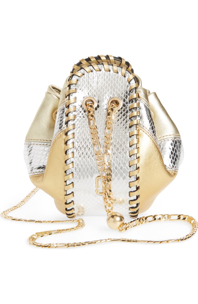 Marc Jacobs Sway Metallic Leather Crossbody Bag, Alternate, color,