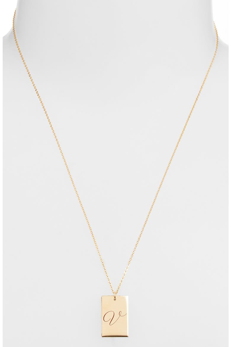 Stella Initial Pendant Necklace, Alternate, color, GOLD / V