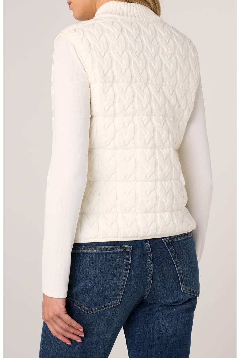 Reversible Quilted Vest, Alternate, color, CREAM