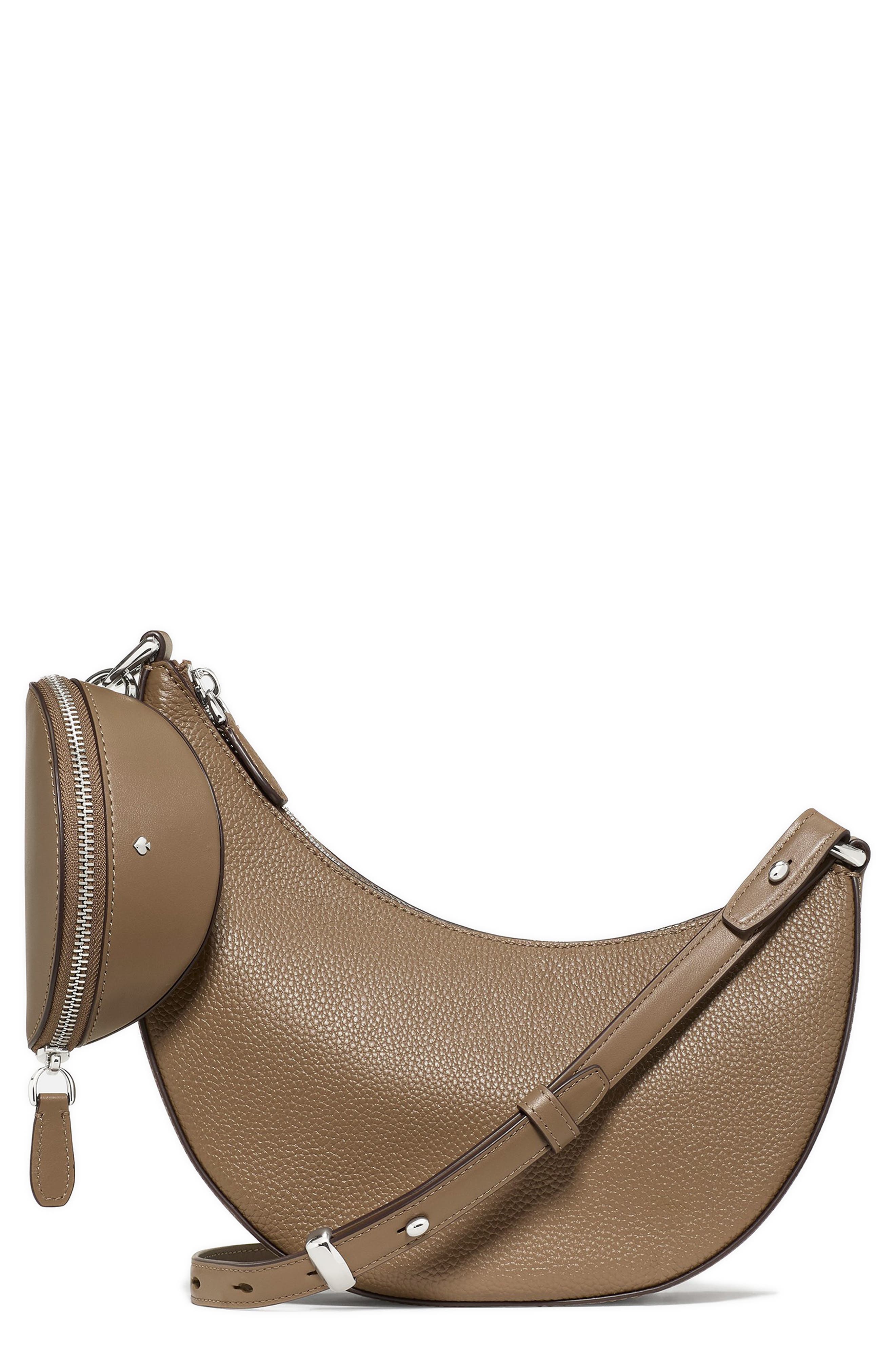Kate Spade New York Duo Pebble Leather Crossbody Bag In Driftwood
