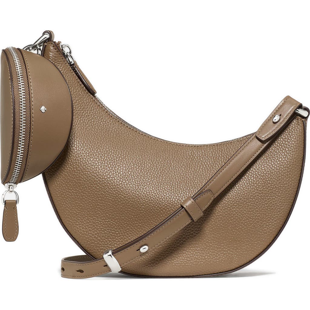 Kate Spade New York Duo Pebble Leather Crossbody Bag In Driftwood