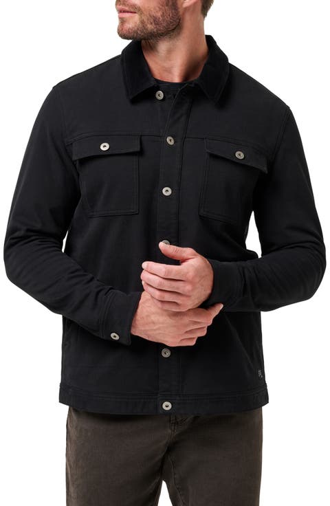 Cloud Denim Jacket with Corduroy Collar