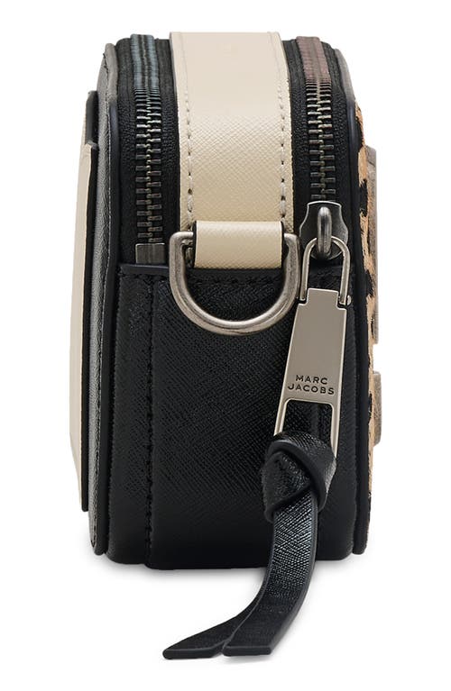 Marc Jacobs The Snapshot Leopard-print Calf Hair Cross-body Bag In Black