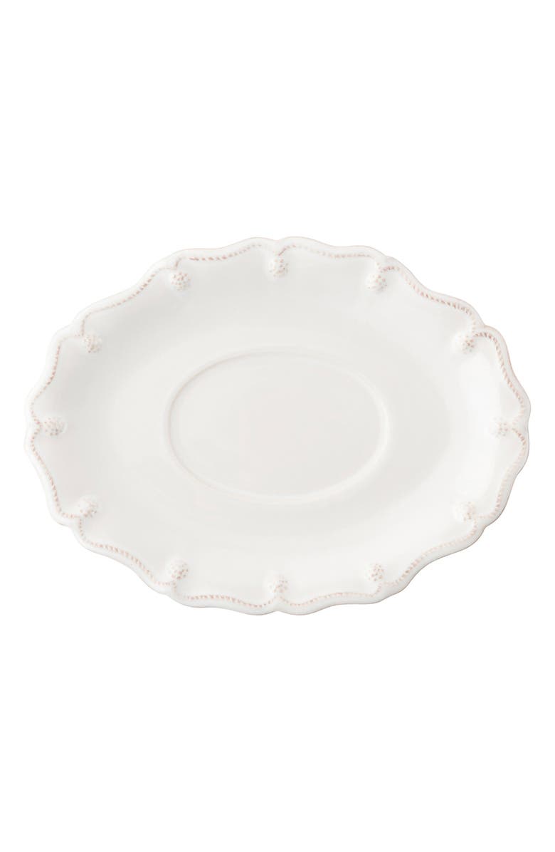 Juliska Berry 
Thread Sauce Boat 
Saucer, Alternate, color, Whitewash