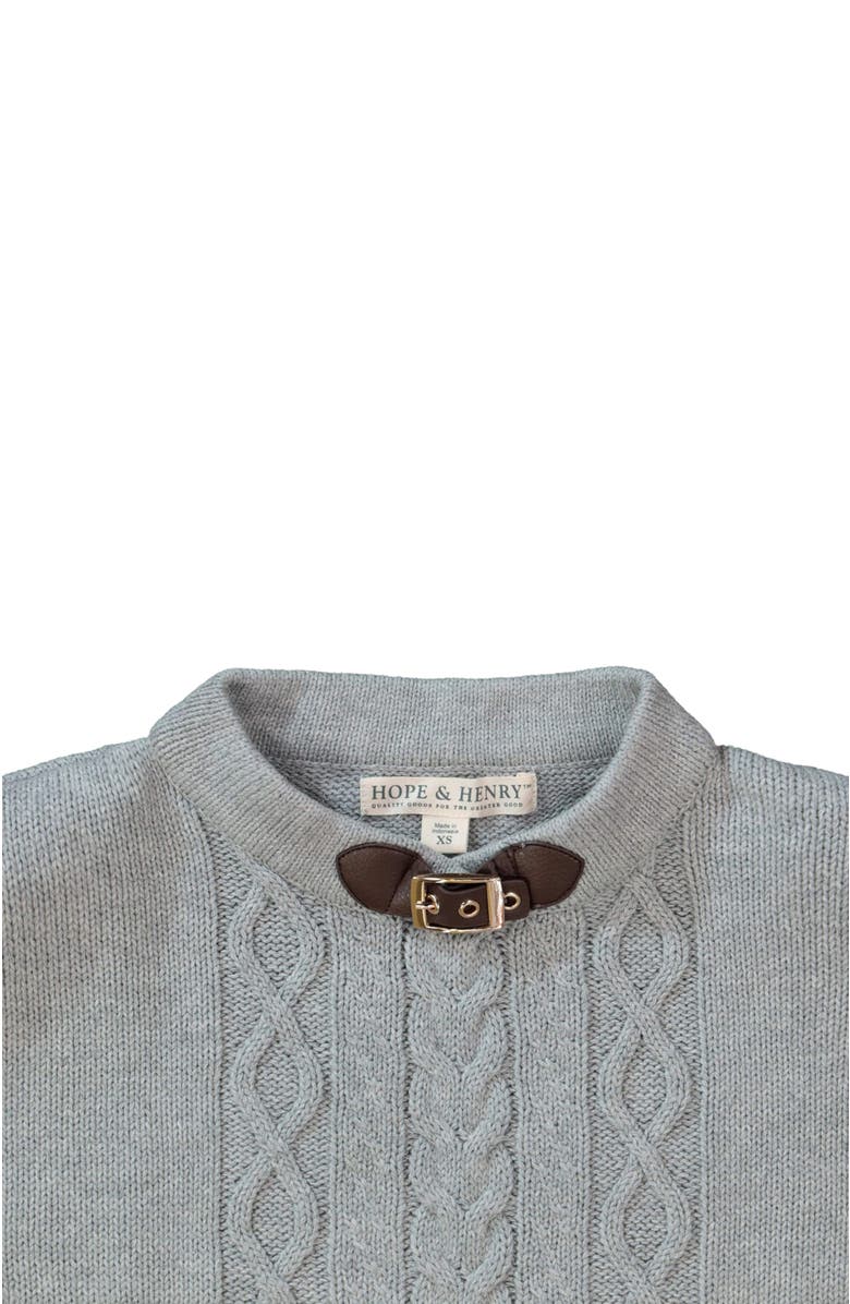 Hope & Henry Baby Girls' Cable Sweater Cape, Infant, Alternate, color, 