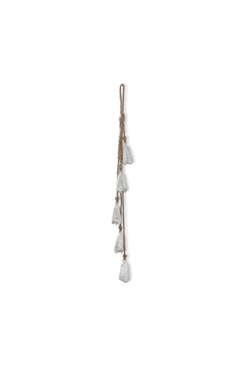Balsam Bell Jute Rope Swag Decorative Bells Antique White, Main, color, White