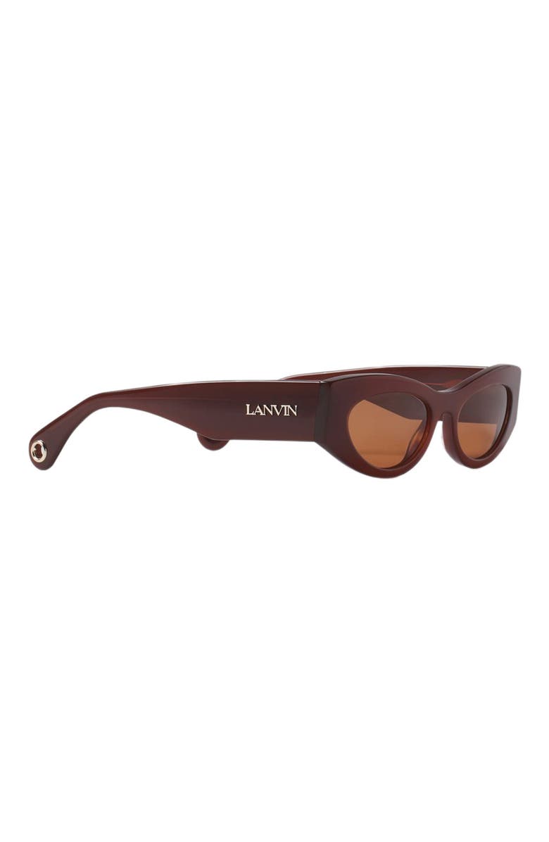 Lanvin Logo Sunglasses, Alternate, color, Brown-Cherry