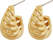 Panacea Basket Teardrop Hoop Earrings