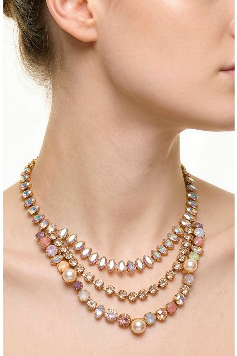 Alka Tiered Necklace, Alternate, color, PASTEL MULTI