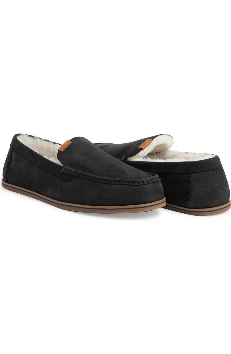 hari mari Hacienda LX Genuine Shearling Lined Slipper, Main, color, Raven