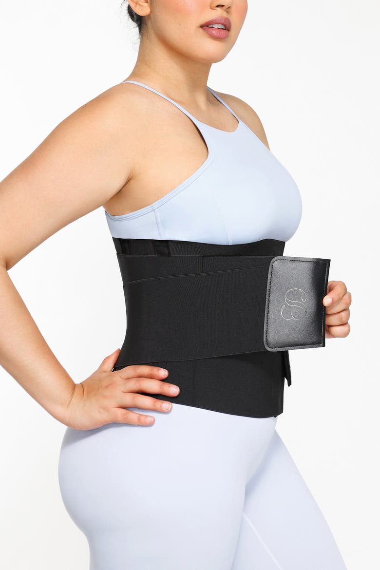 AirSlim Triple Compression Latex Waist Trainer, Alternate, color, Black