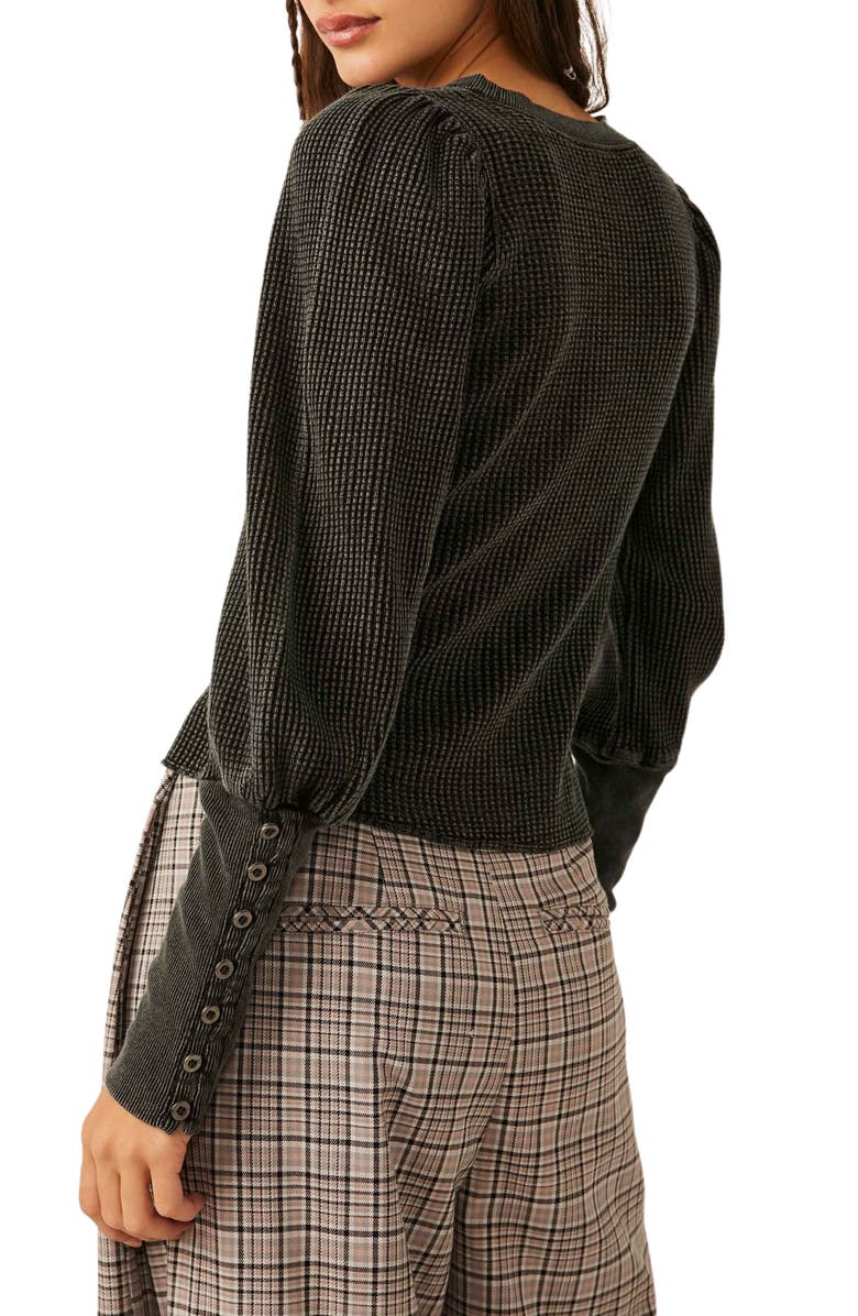 Free People Wesley Balloon Sleeve Thermal Top, Alternate, color,