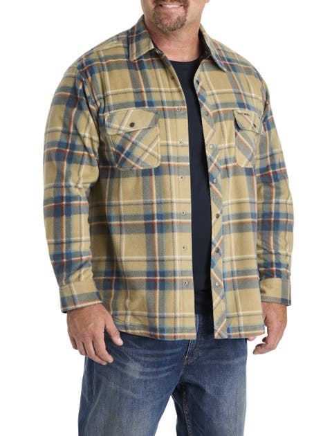 Big & Tall Glacier Plaid Superfleece Flannel Shirt Jacket