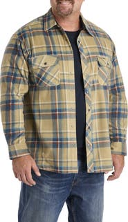 O'Neill Big & Tall Glacier Plaid Superfleece Flannel Shirt Jacket