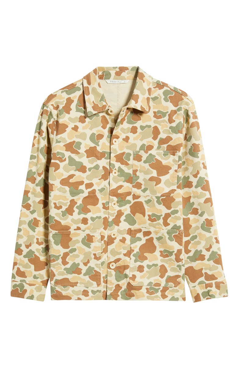 Free Fly Folly Stretch Cotton Twill Chore Coat, Alternate, color, Vintage Camo