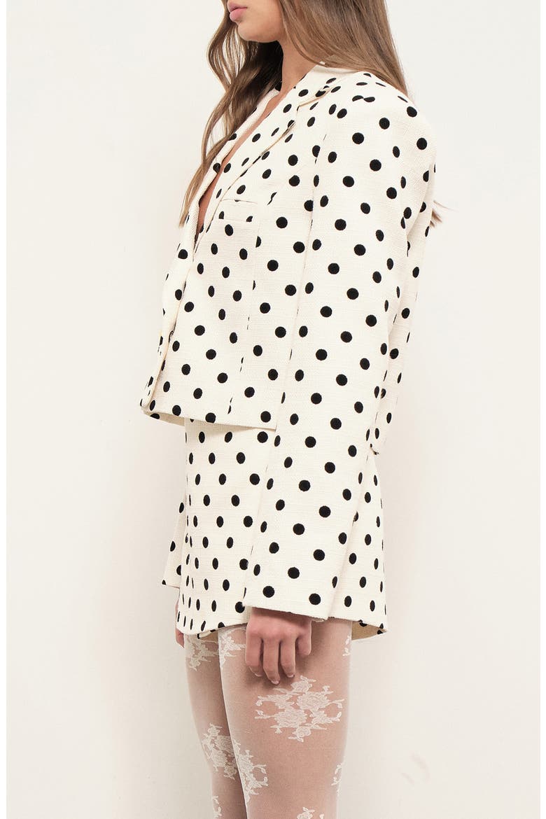Marnie Polka Dot Jacket, Alternate, color, WHITE BLACK DOTS