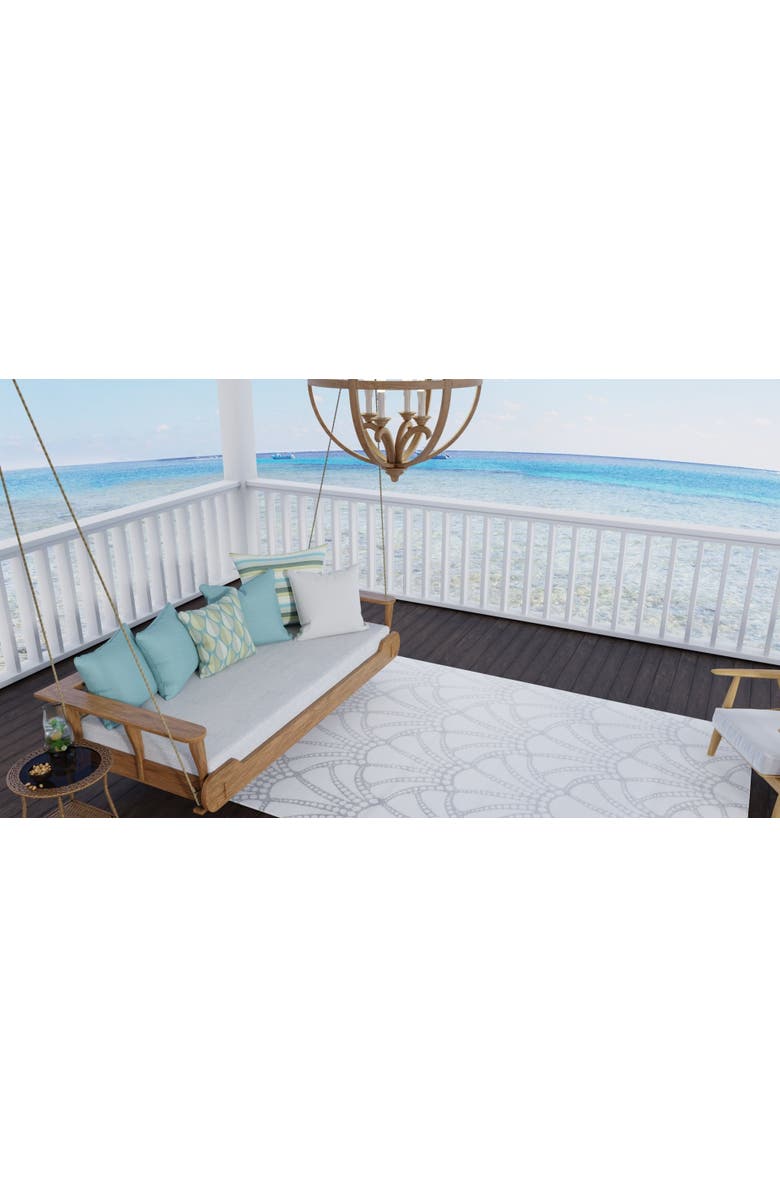 Mad Mats Scallop Rug, Alternate, color, Stone White - 6'X9'