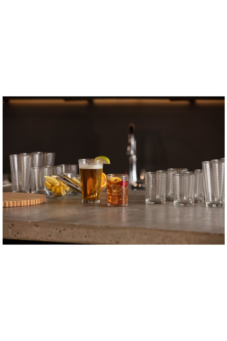 Arcade Rocks Glass Set of 12, Alternate, color, CLEAR