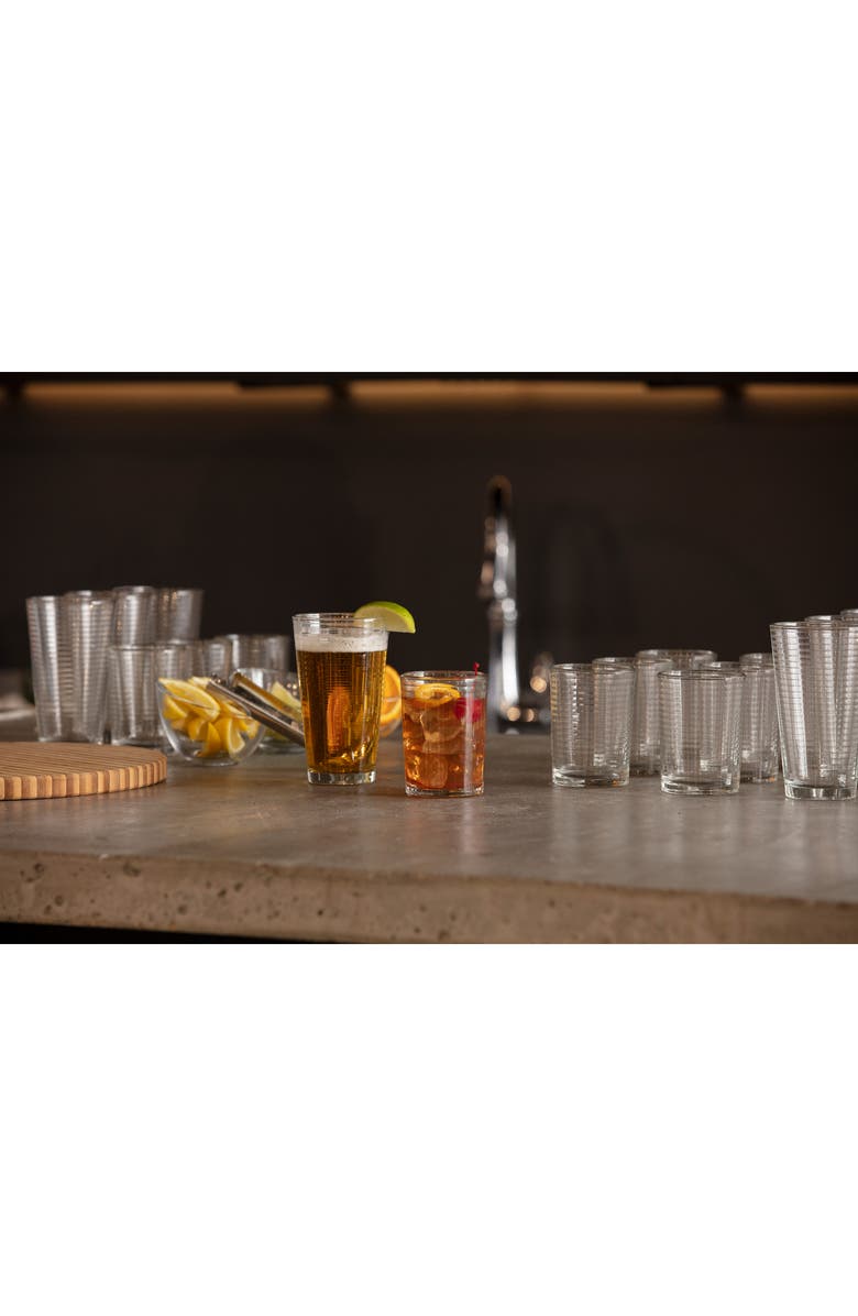 Fortessa Arcade Set of 12 Highball Glasses, Alternate, color, Clear