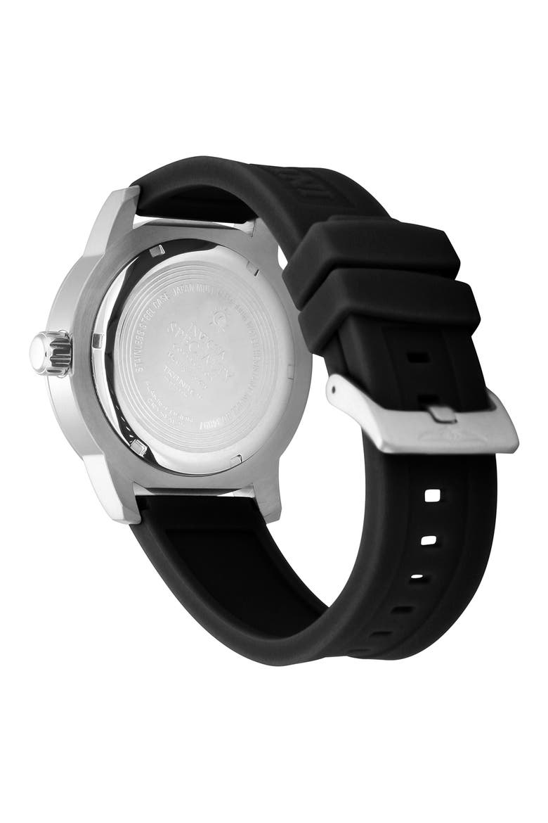 Specialty Silicone Strap Watch, 45mm, Alternate, color, BLACK WHITE