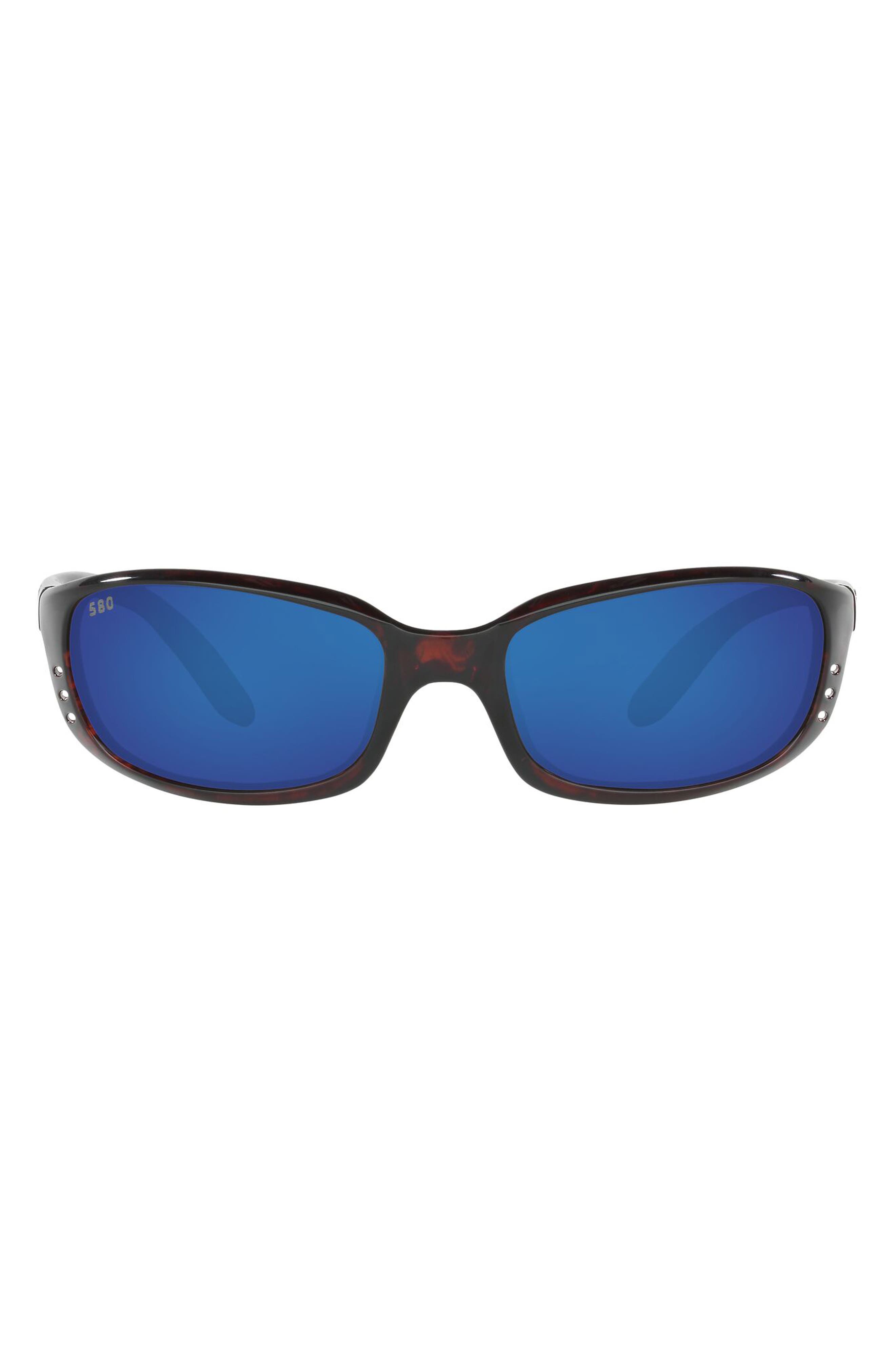 Costa Del Mar 59mm Polarized Wraparound Sunglasses in Light Tort 