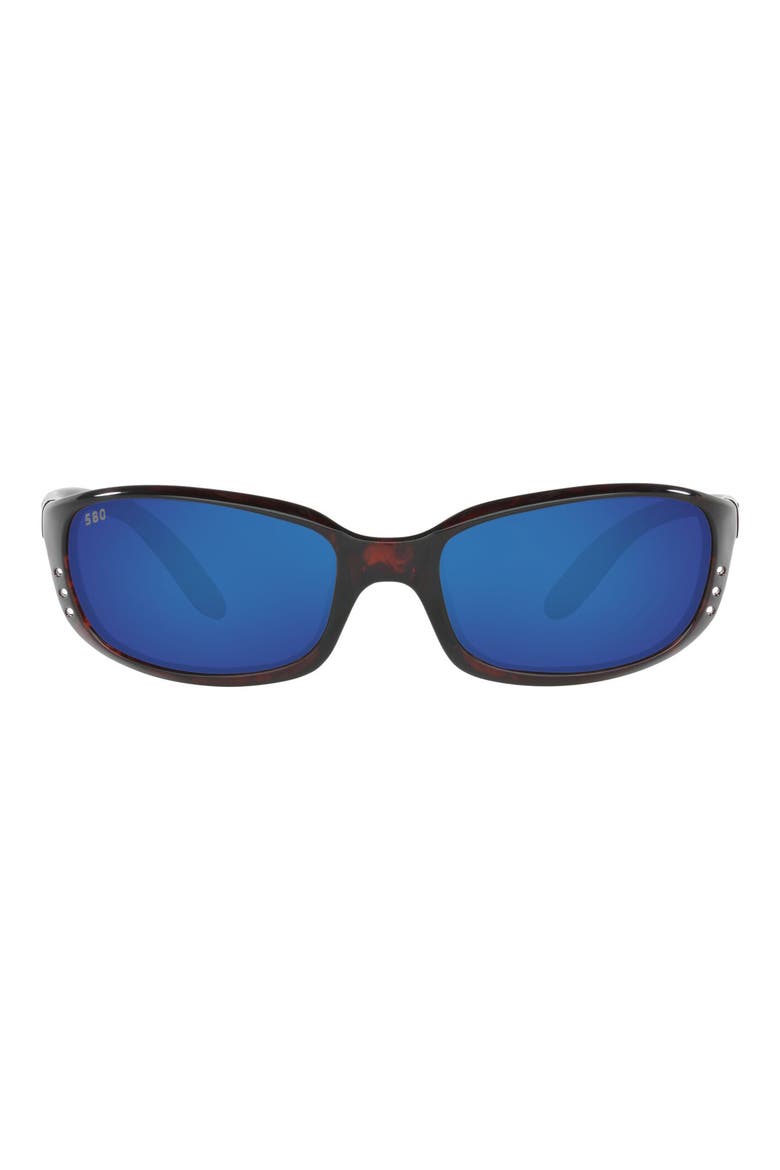 59mm Polarized Wraparound Sunglasses, Main, color, LIGHT TORT
