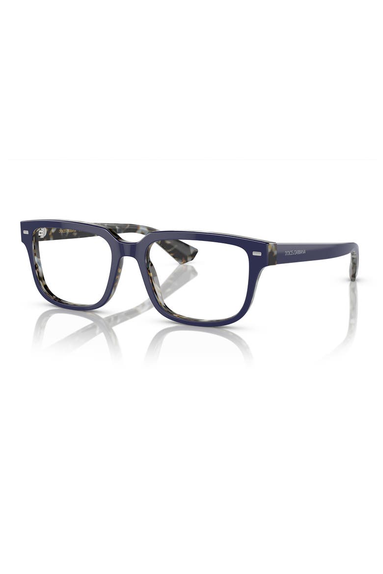 54mm Square Optical Glasses, Alternate, color, BLUE HAVANA / DEMO LENS