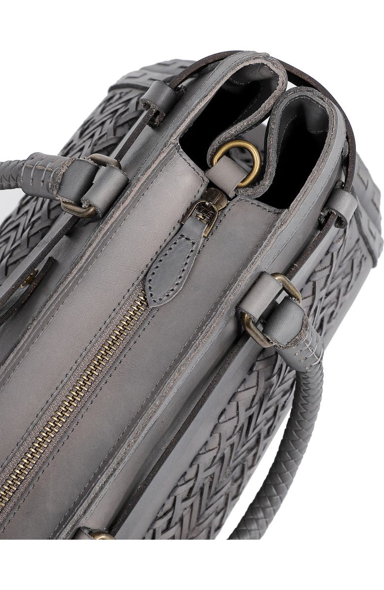 OLD TREND Woven Leather Satchel, Alternate, color,