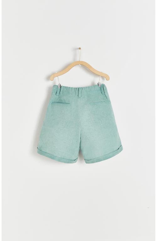 Babycottons Linen Bermuda In Green